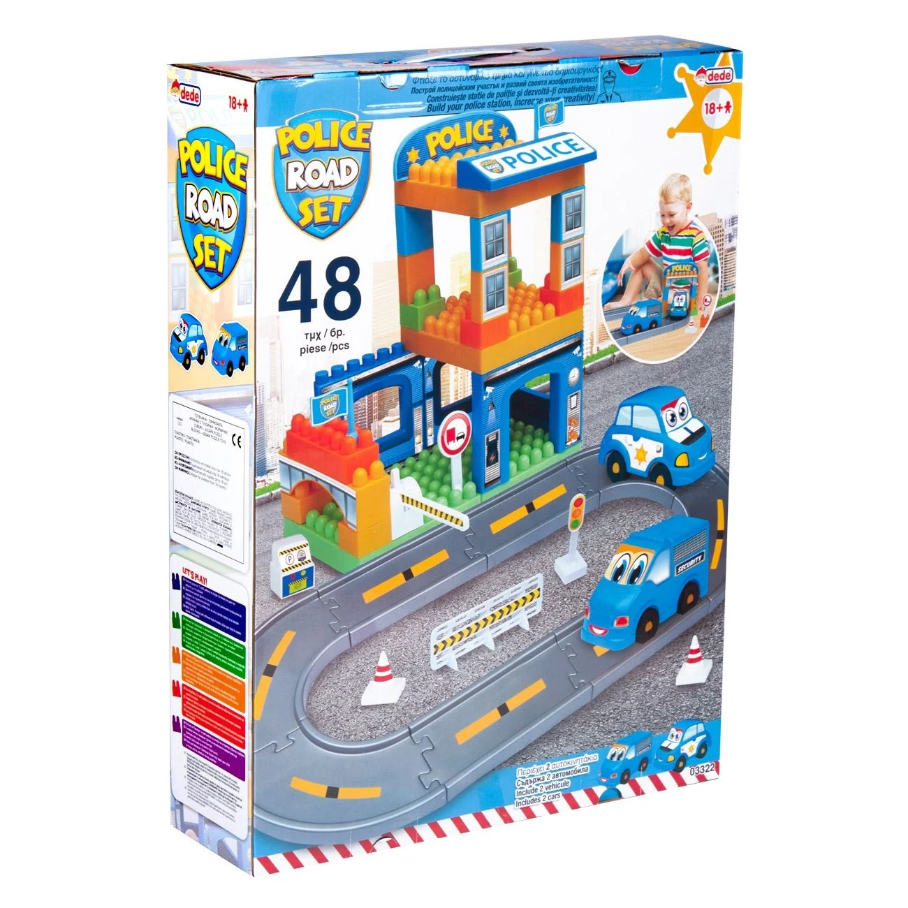 Set Cuburi de Constructie Statie Politie - 48 de piese - poza 2