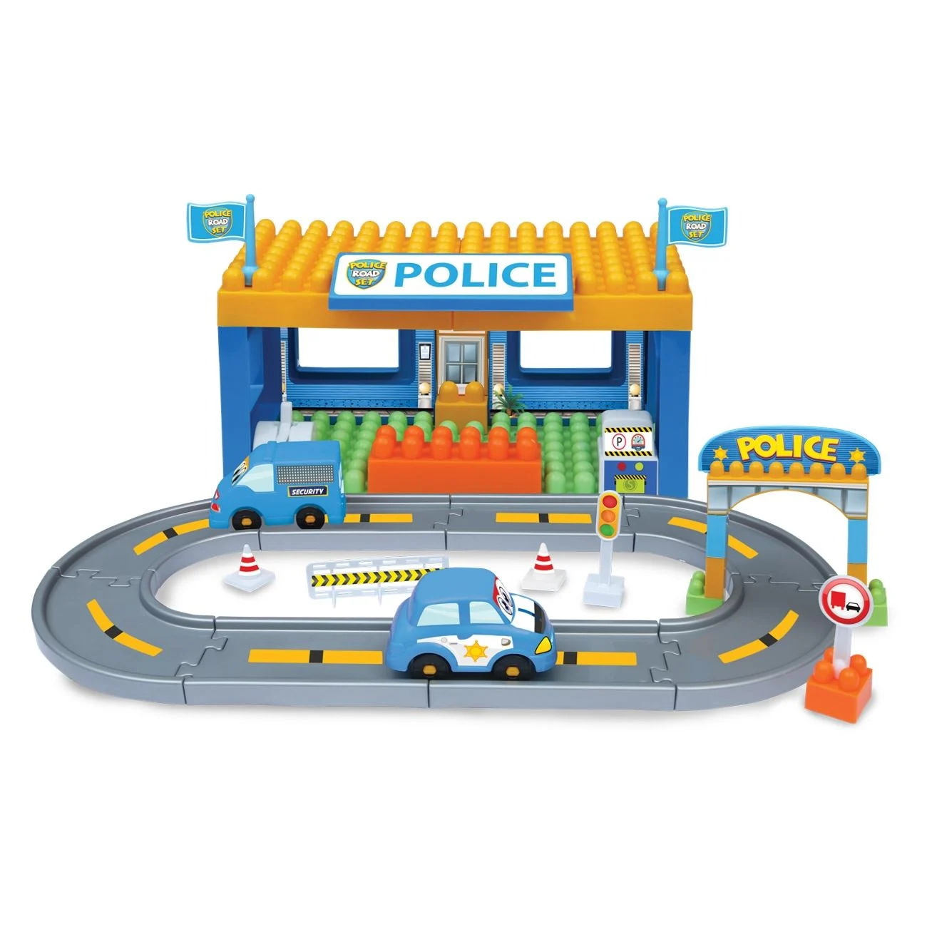 Set Cuburi de Constructie Statie Politie - 48 de piese - poza 3