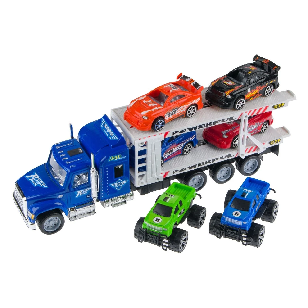 Tir cu 6 Vehicule de Curse 1:32