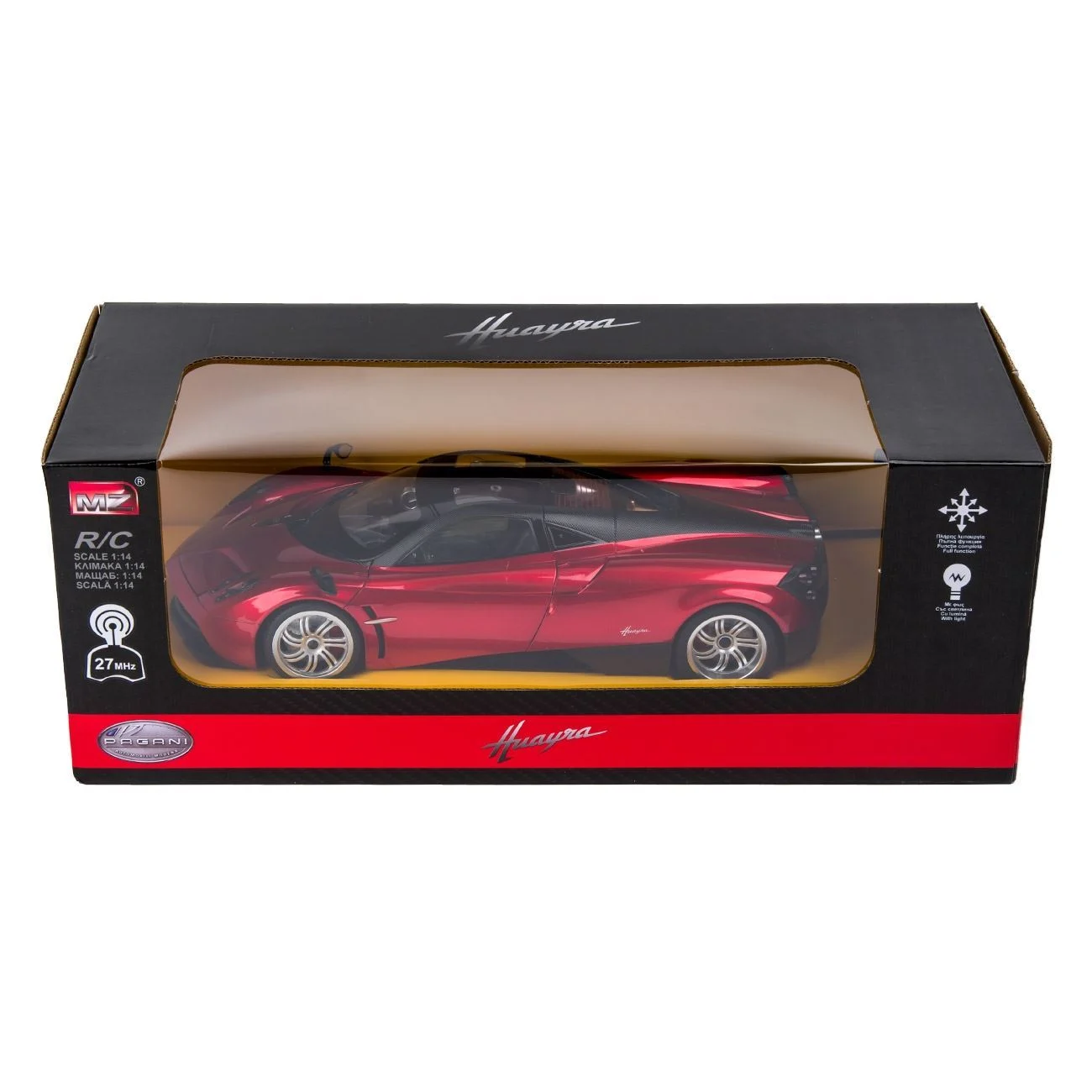 Masina Huayra Sport Rosie Neagra cu Telecomanda 1:14/27MHz - poza 2