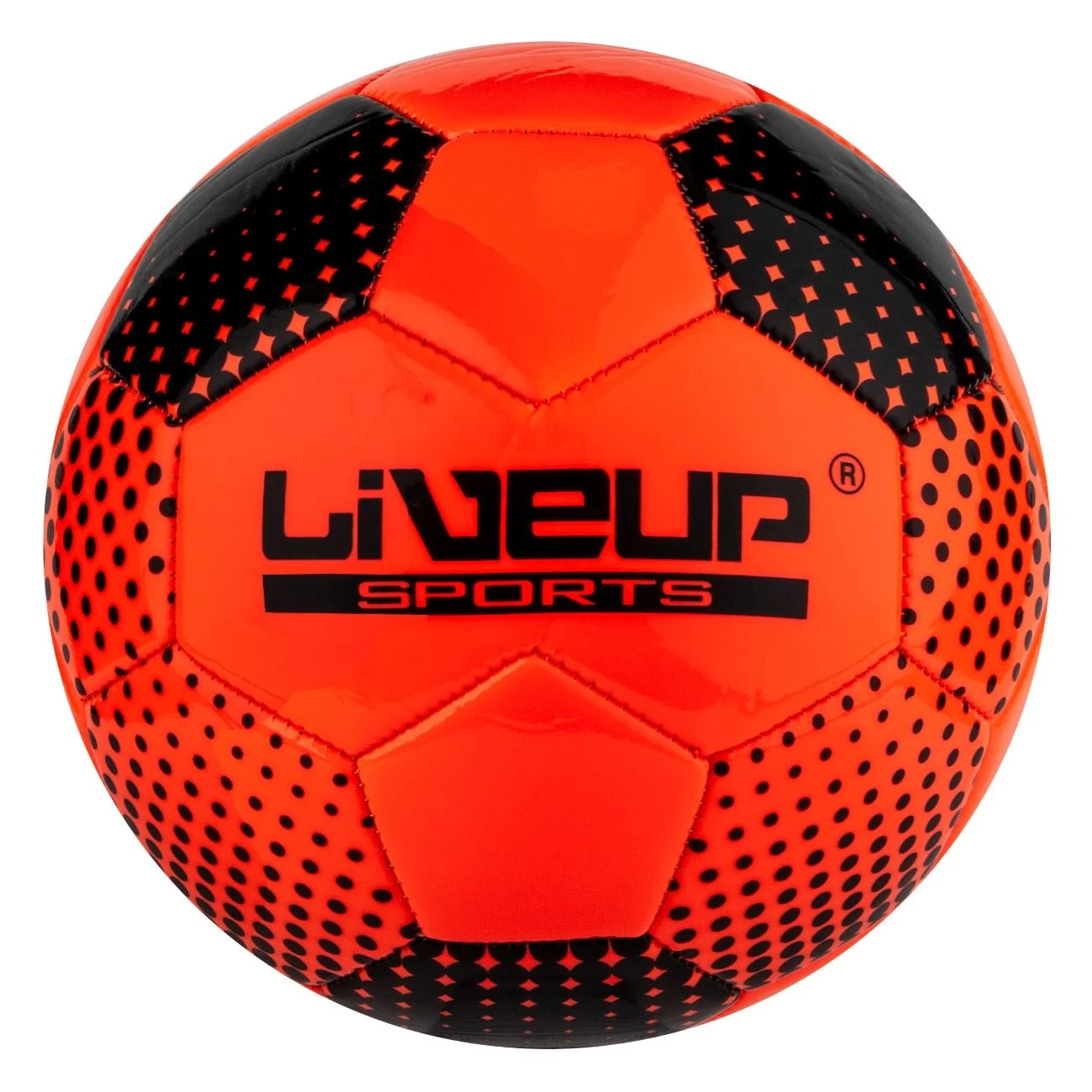 Minge de Fotbal Portocalie Neagra Nr.4