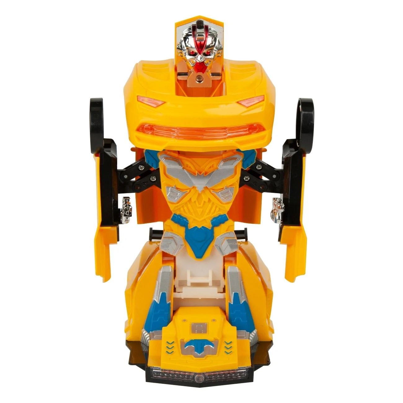 Robot cu Transformare in Masina Galbena cu Sunete Lumini & Miscare - poza 2