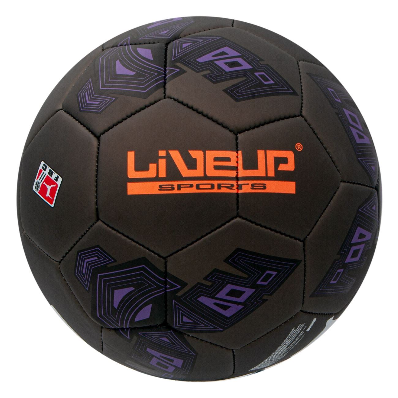 Minge de Fotbal Neagra Portocalie LIVEUP Nr.5