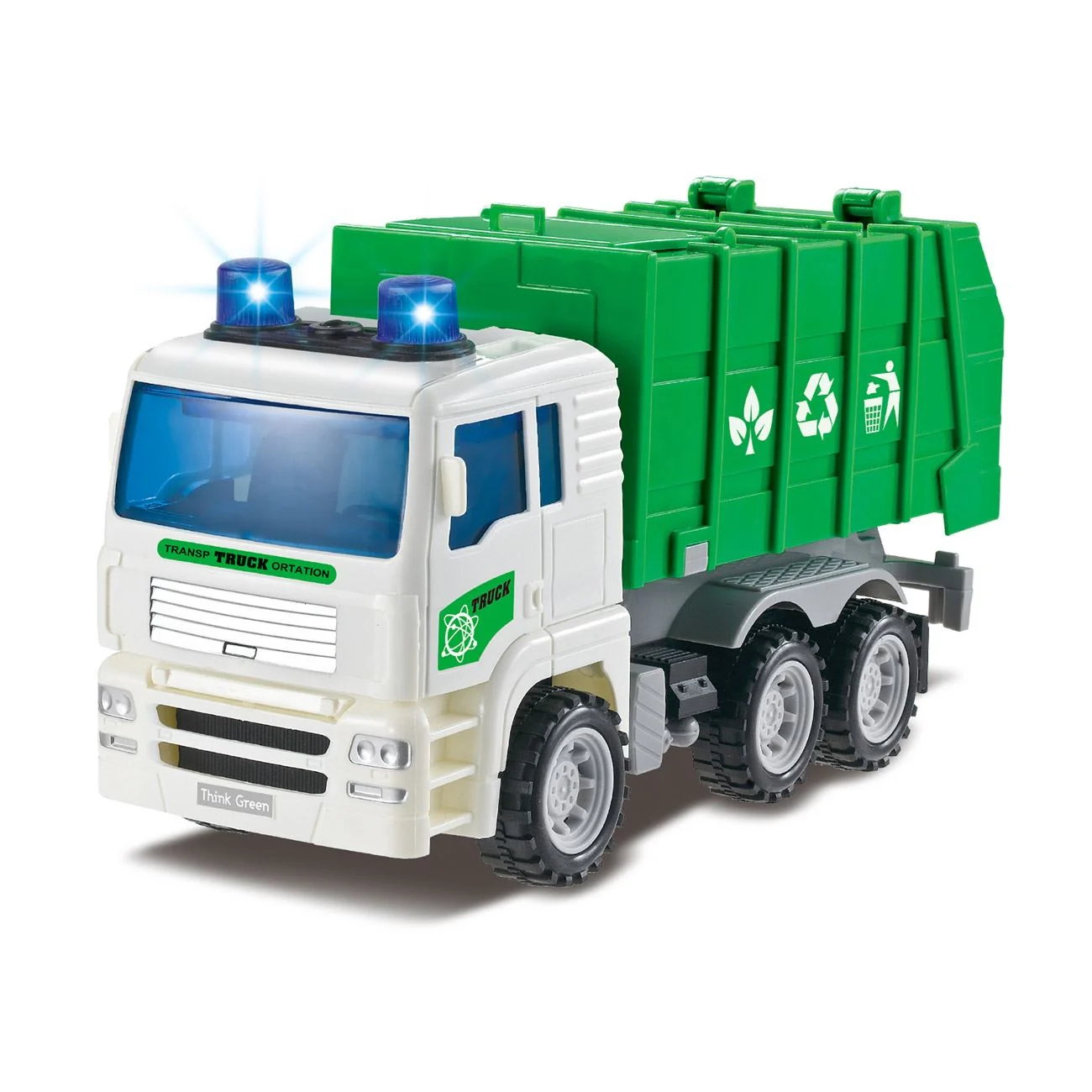 Camion de Deseuri Reciclare Verde cu Sunet & Lumini