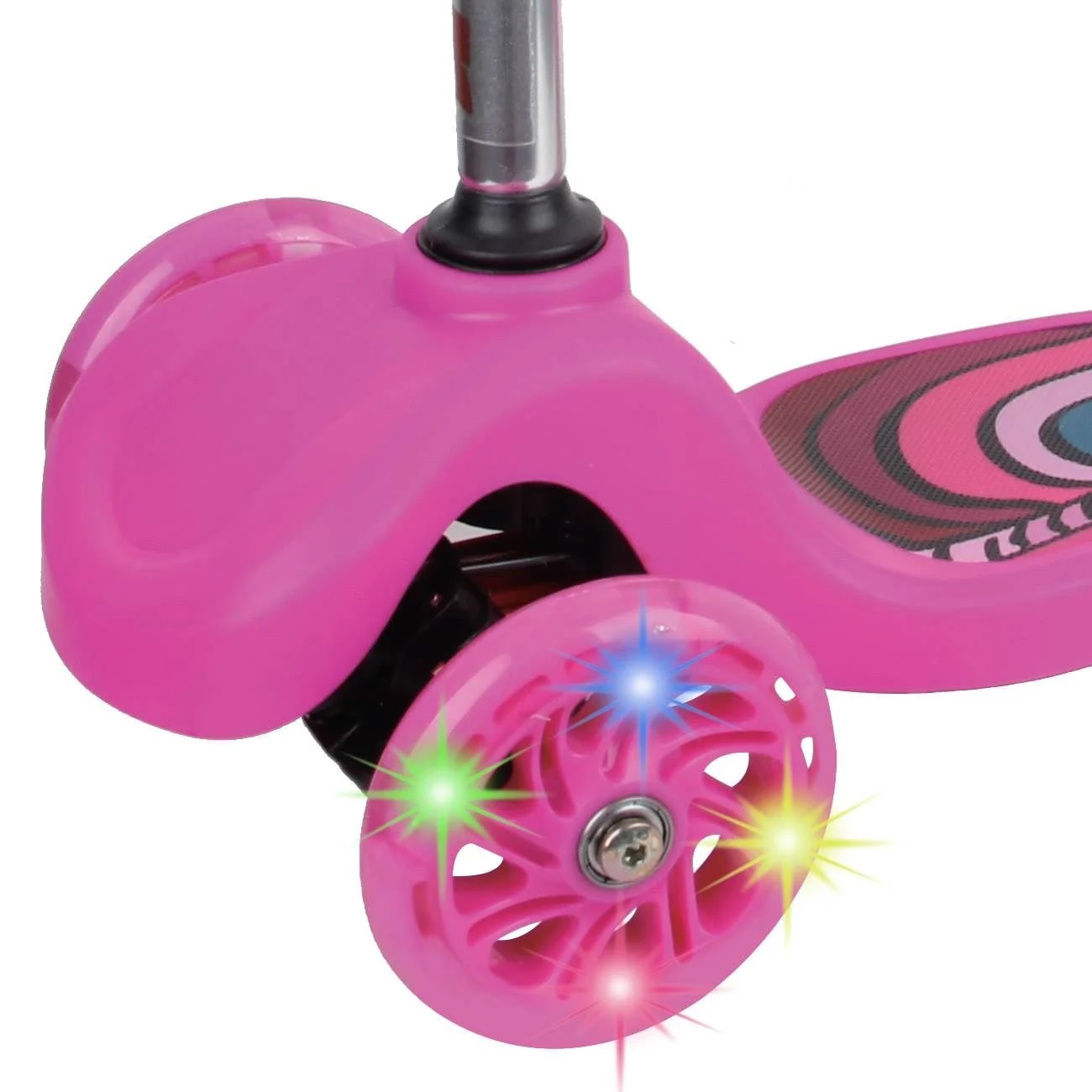 Trotineta Fucsia cu Roti cu LED - poza 2