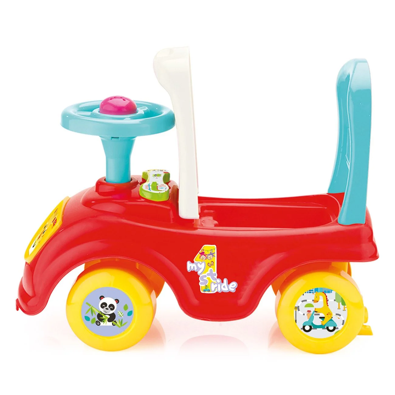 Premergator Educativ Masinuta cu Claxon Colorat si Spatiu de Depozitare - Fisher Price - poza 2