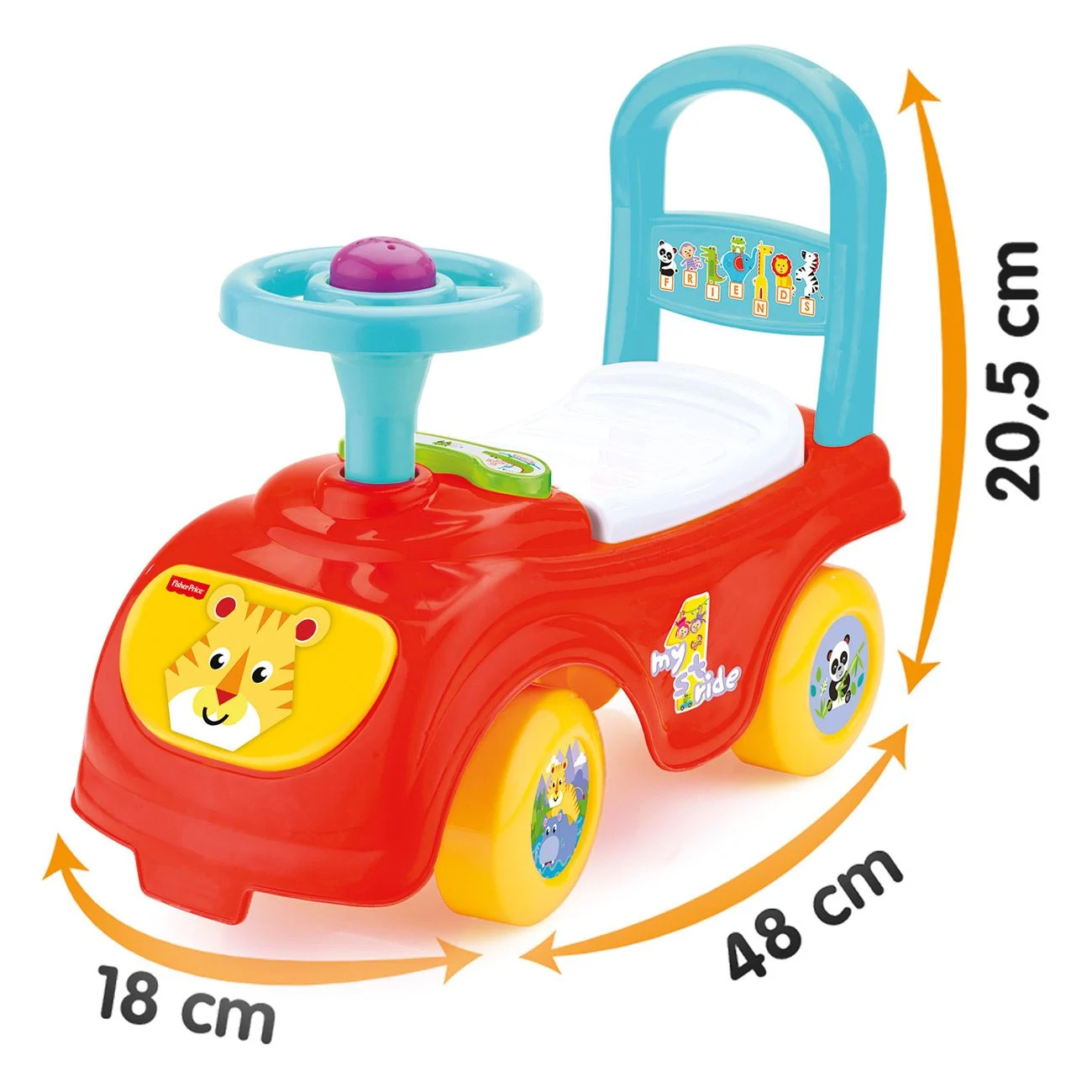 Premergator Educativ Masinuta cu Claxon Colorat si Spatiu de Depozitare - Fisher Price - poza 5