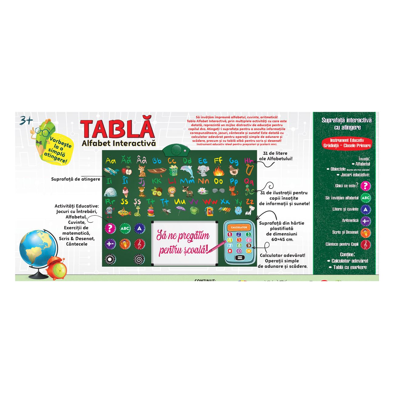 Joc Educativ Tabla cu Alfabet Romanesc - Idea - poza 2