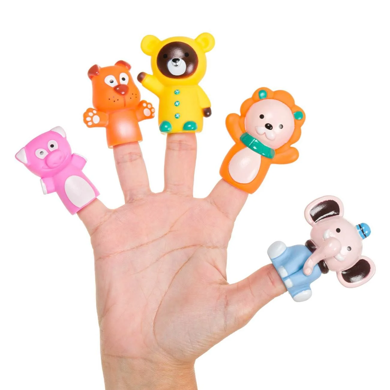 Jucarie Finger Puppet Animale Salbatice - 5 buc