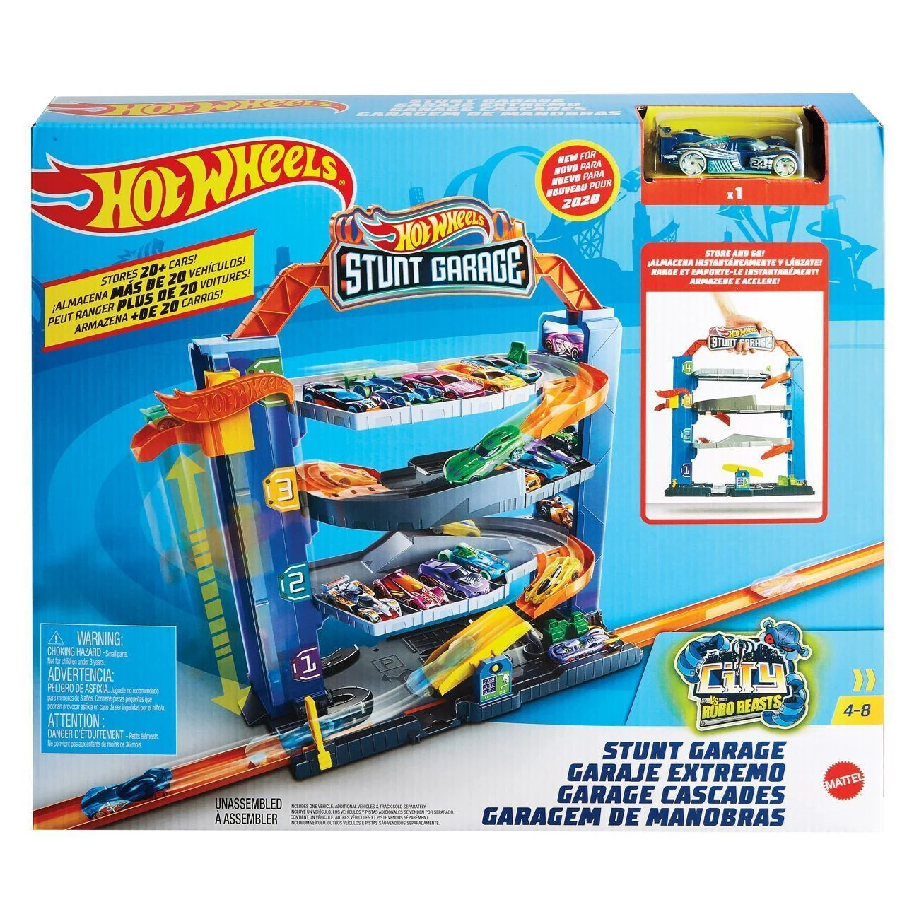 Hot Wheels City Garage cu Masina - Mattel - poza 5