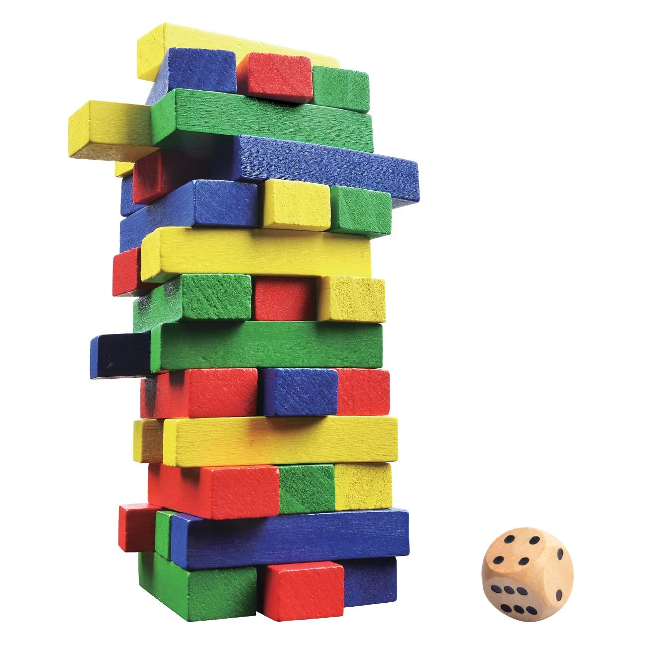 Joc de Societate Turn Tumblin Tower cu Cuburi Colorate - 48 de Piese - poza 2