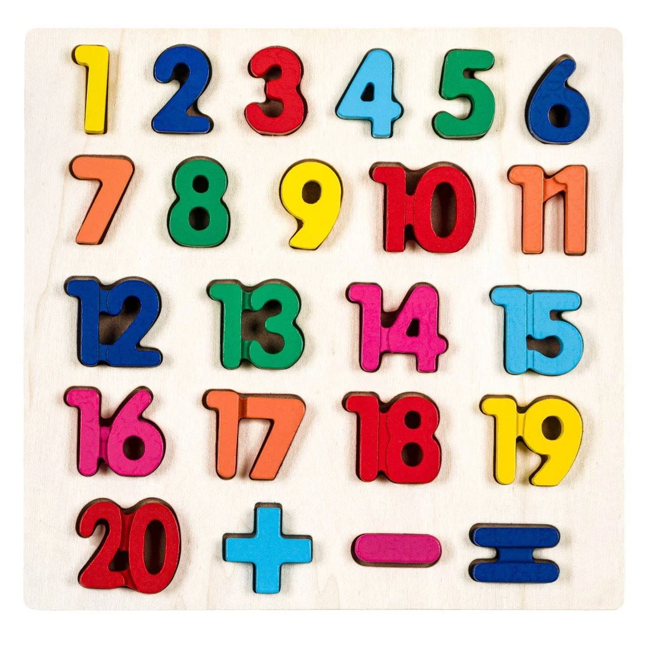 Puzzle din Lemn Cifre (23 de piese) - 28x27.5cm