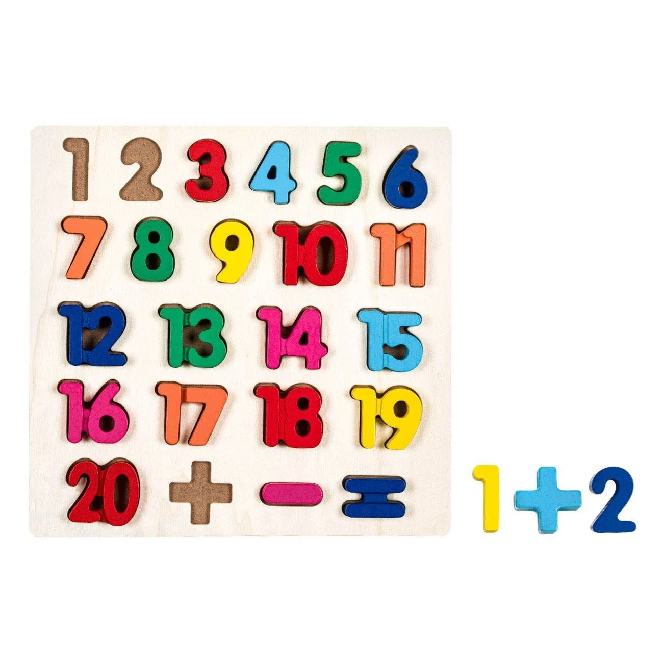 Puzzle din Lemn Cifre (23 de piese) - 28x27.5cm - poza 2