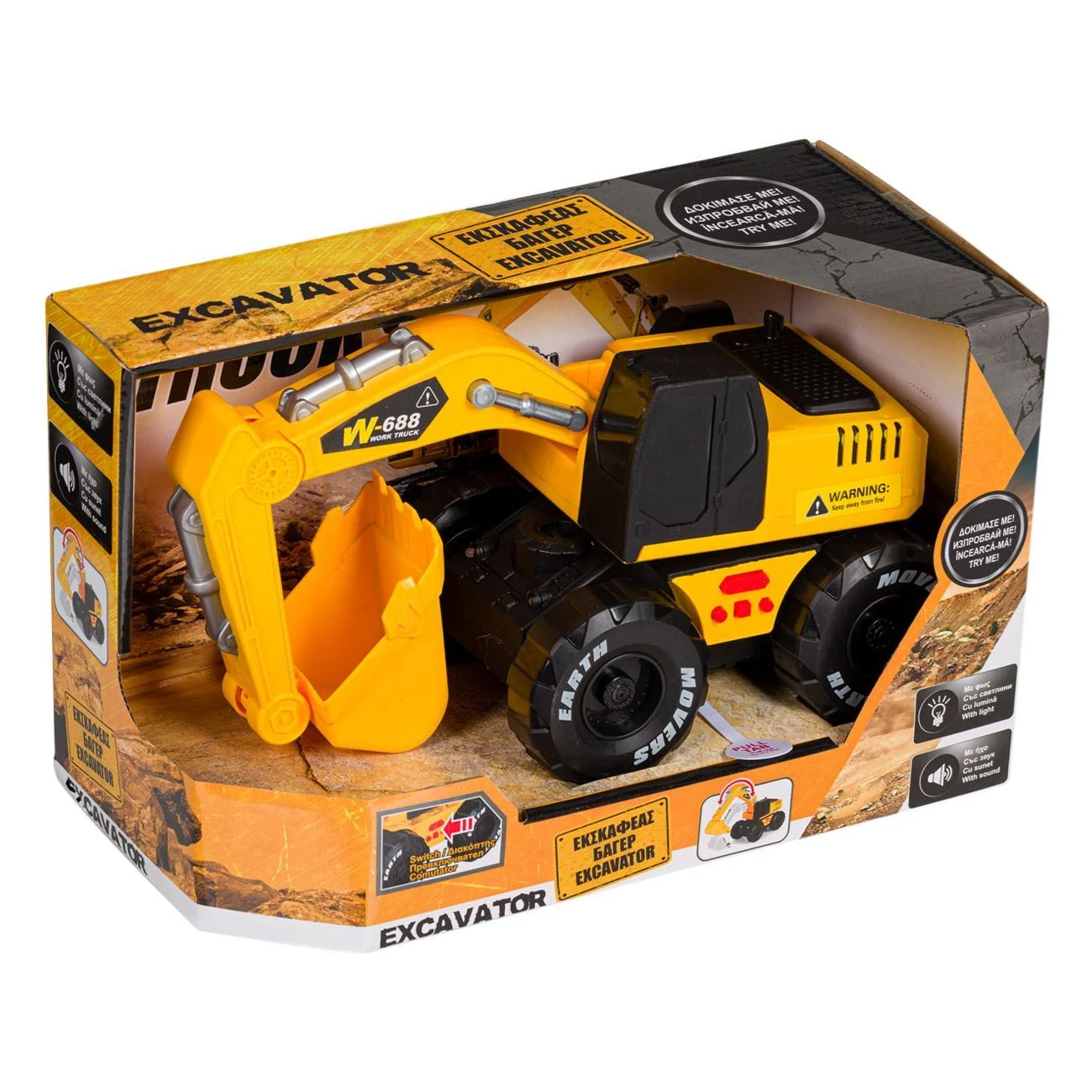 Vehicul de Santier Excavator cu Sunet & Lumini - poza 3