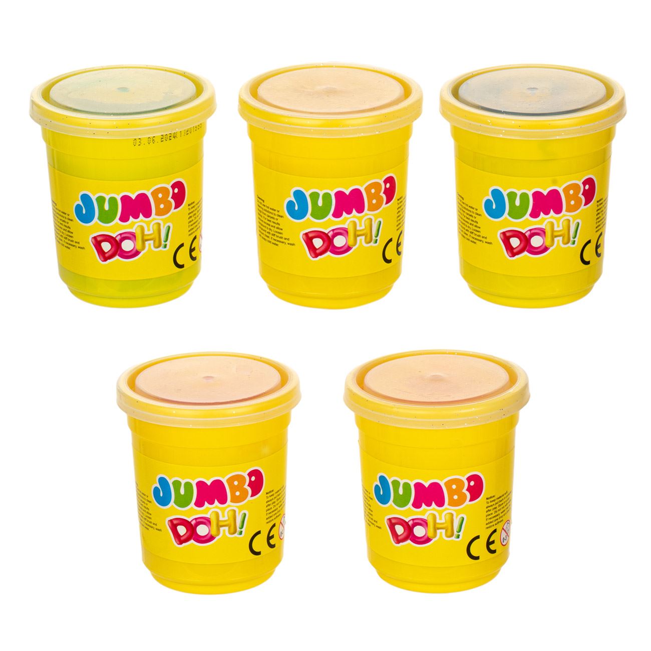 Set Plastilina cu Glitter in Pahar DOH 5x140g