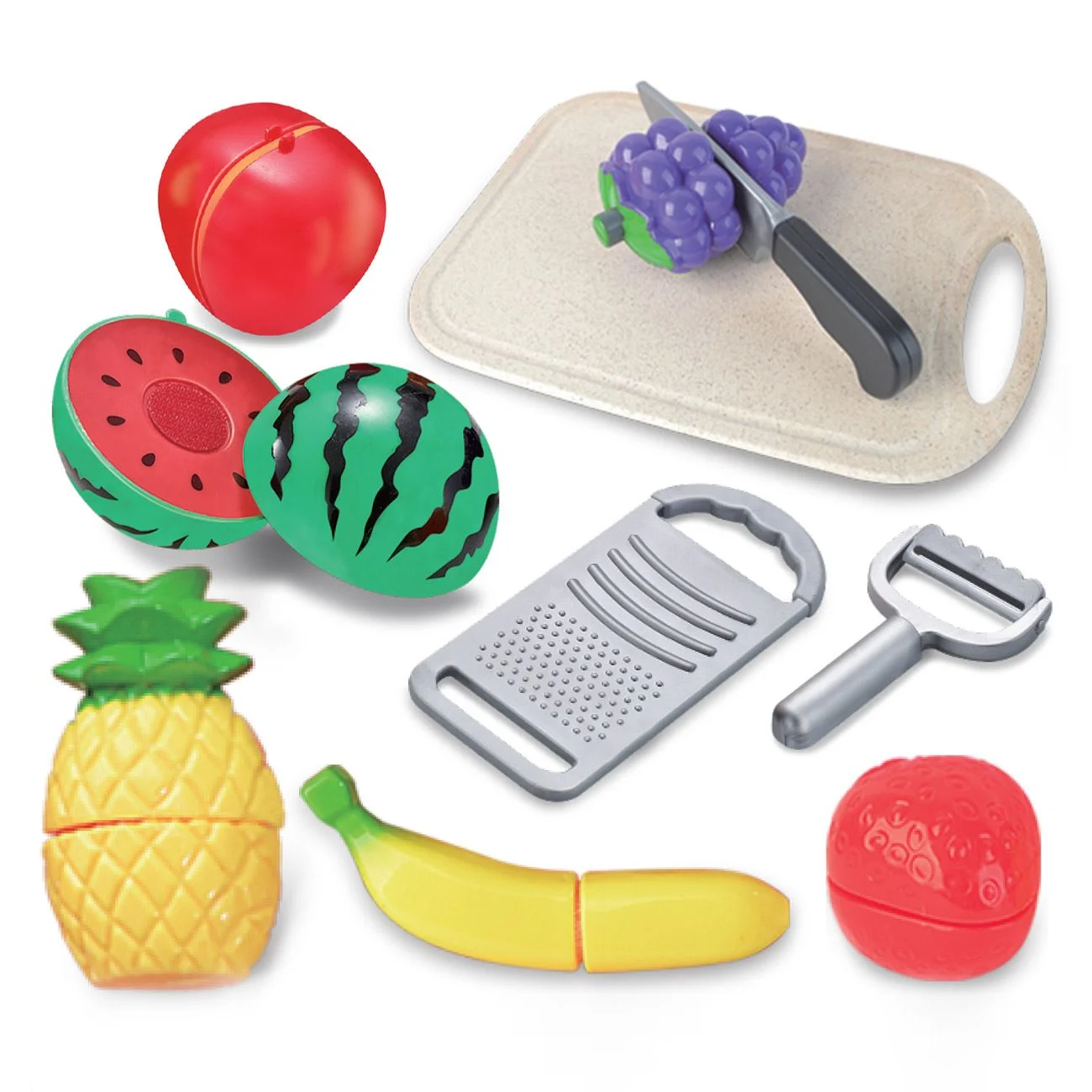 Fructe Artificiale din Plastic cu Tocator & Accesorii