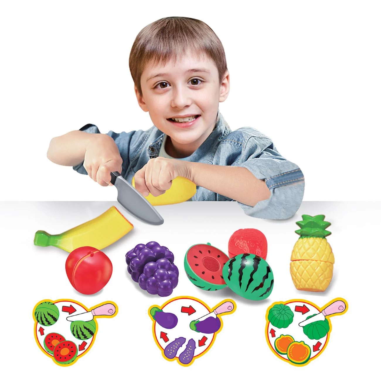 Fructe Artificiale din Plastic cu Tocator & Accesorii - poza 2