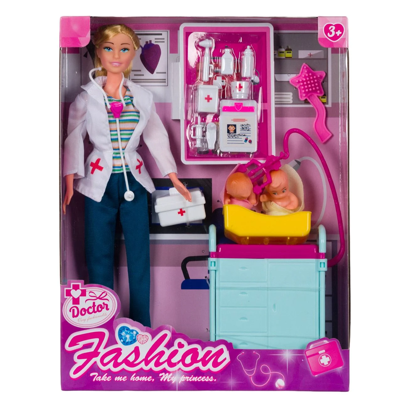 Papusa Medic Pediatru cu 2 Bebelusi - poza 2
