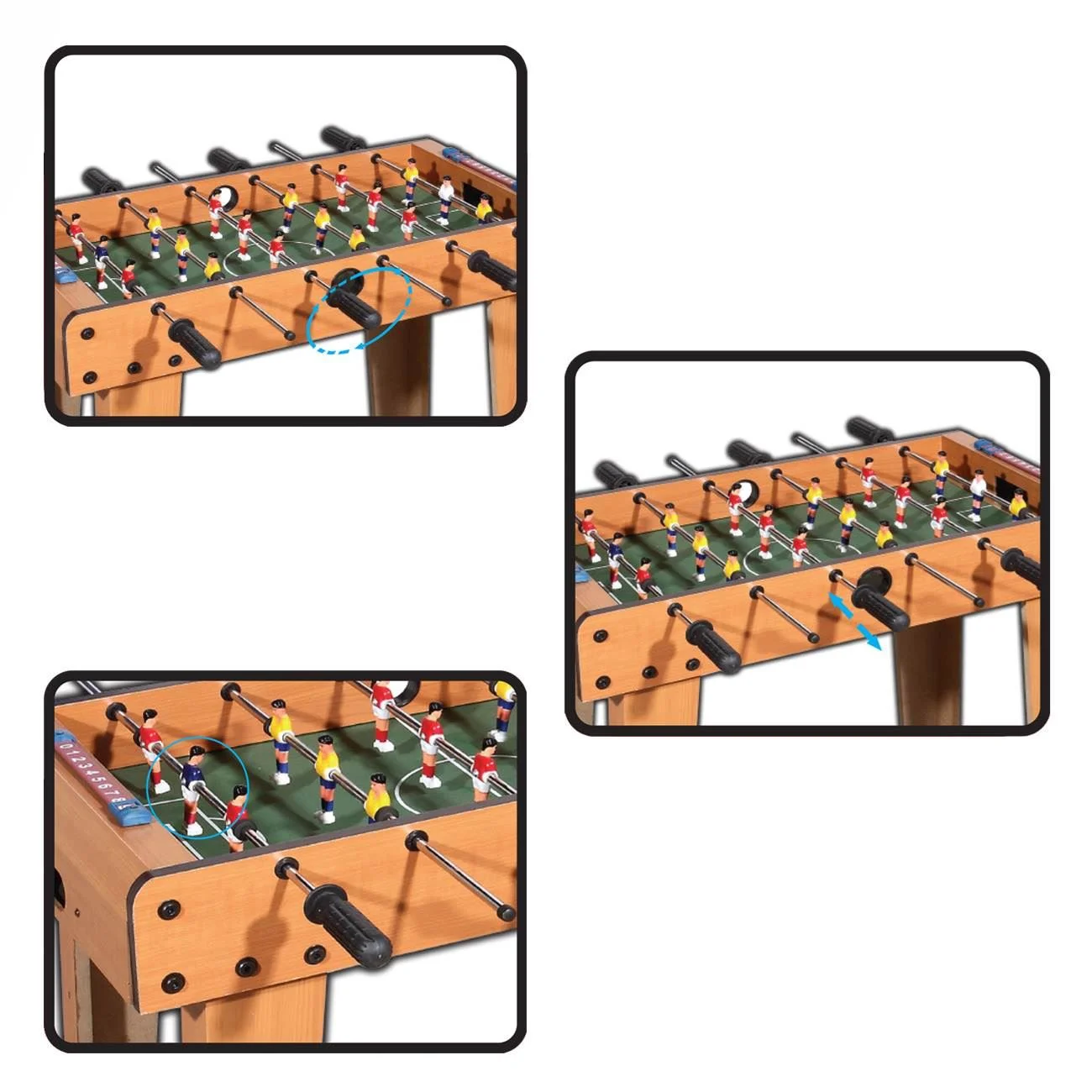 Fotbal de Masa din Lemn cu Picioare 69x37x65cm - poza 2