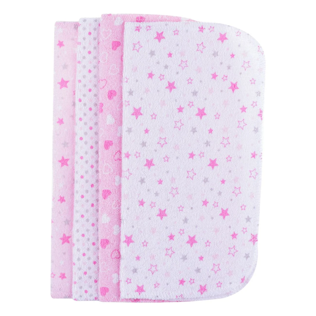 Prosopele Roz Albe cu Model pentru Copii 25x25cm - 8buc