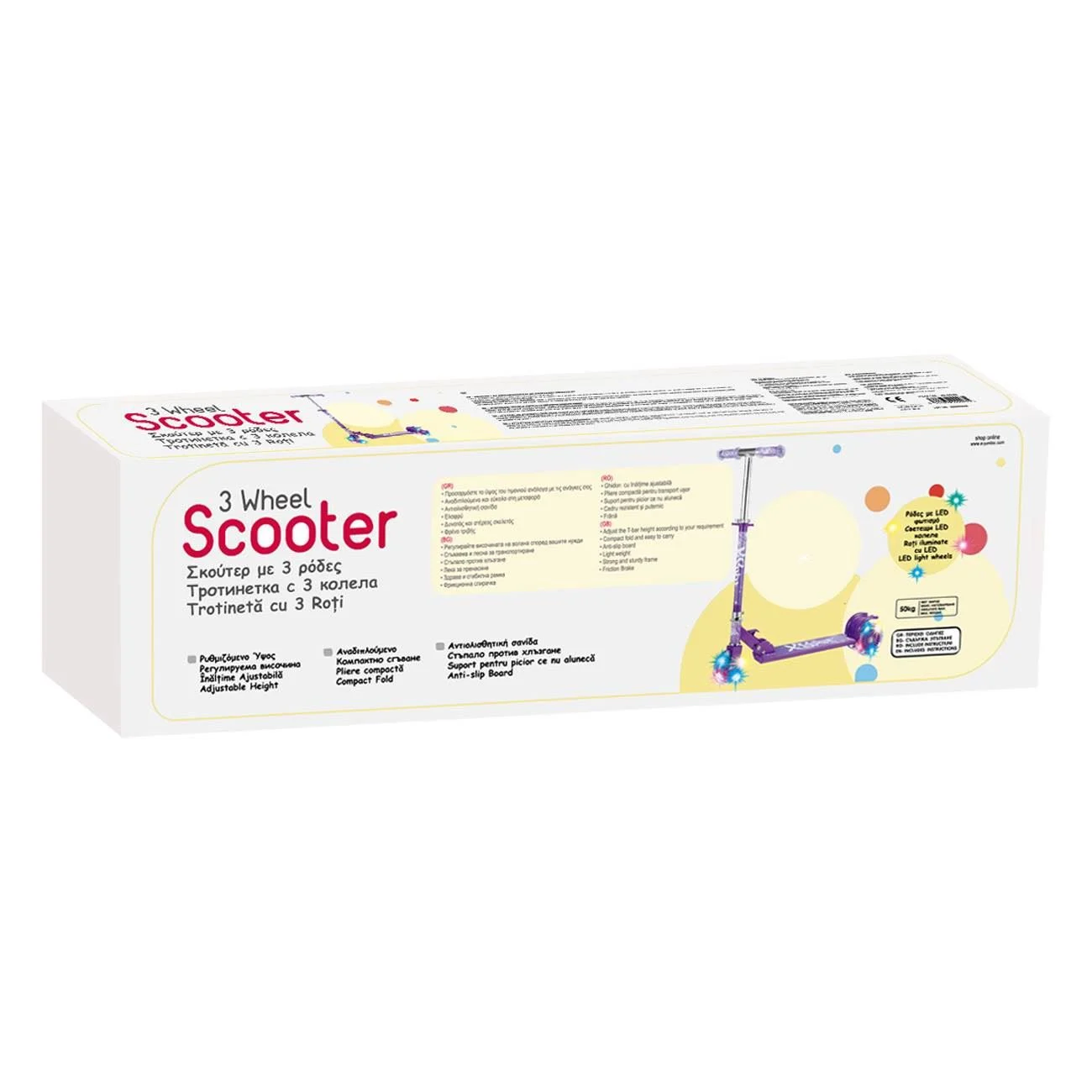 Trotineta Mov Lila cu LED - poza 2