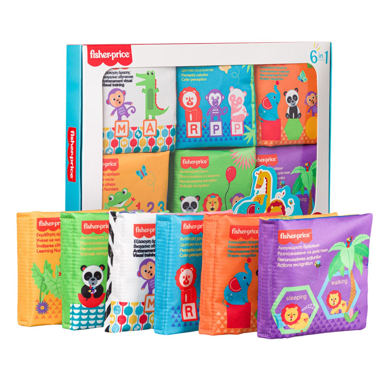 Set Carti Textile Fisher Price - 6buc