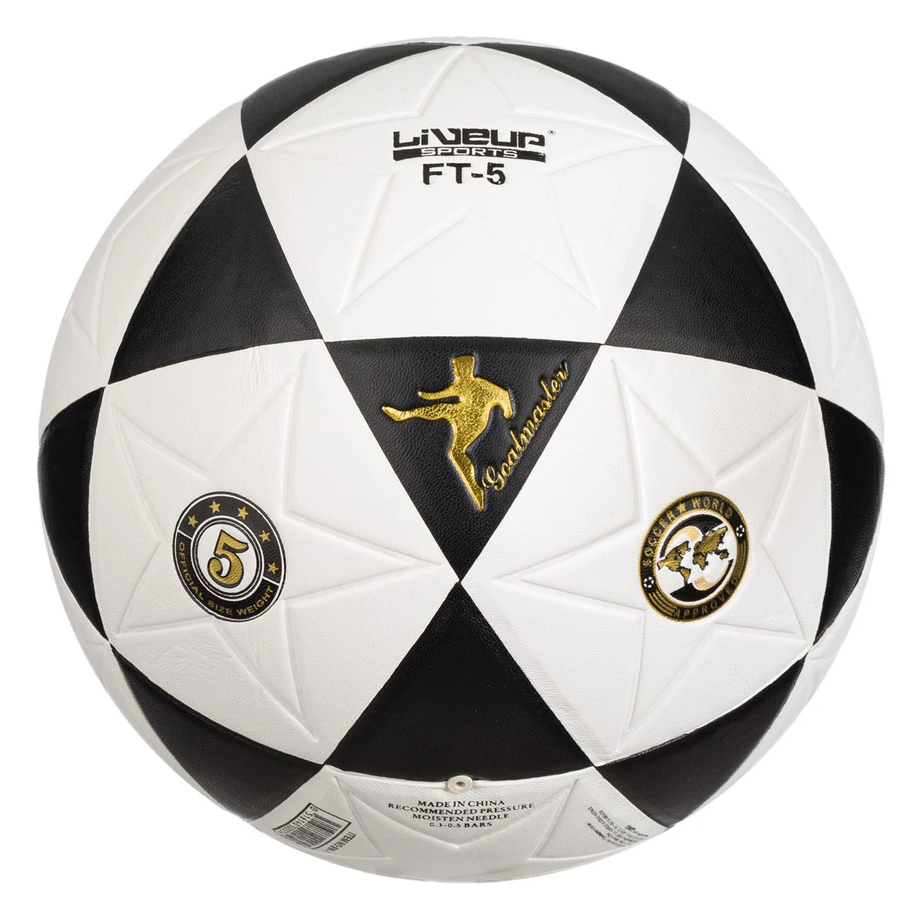 Minge de Fotbal Alba Neagra LIVEUP Nr.5