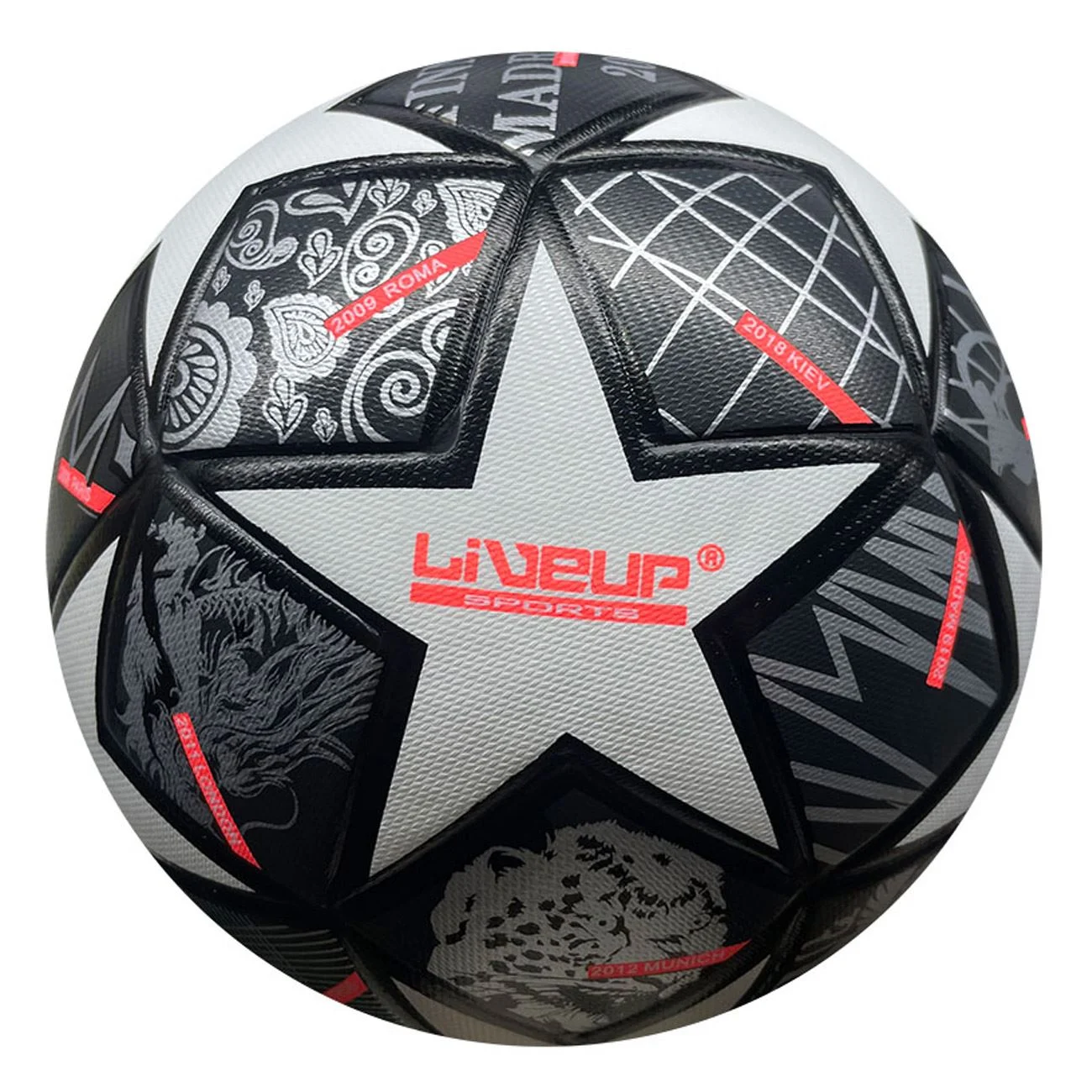 Minge de Fotbal Neagra Aurie LiveUp Nr.5