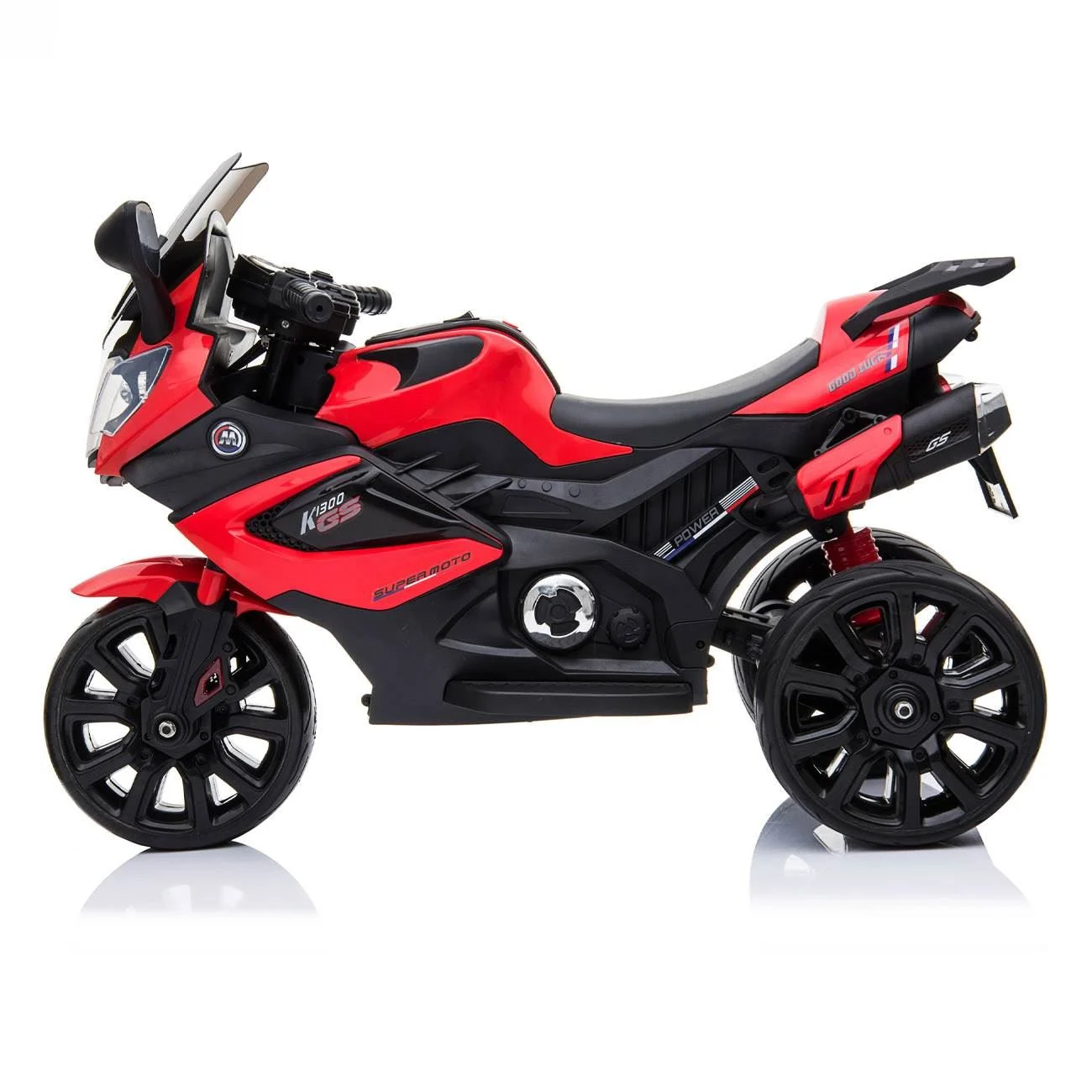 Motocicleta Electrica 6V cu Sunet Rosie Neagra