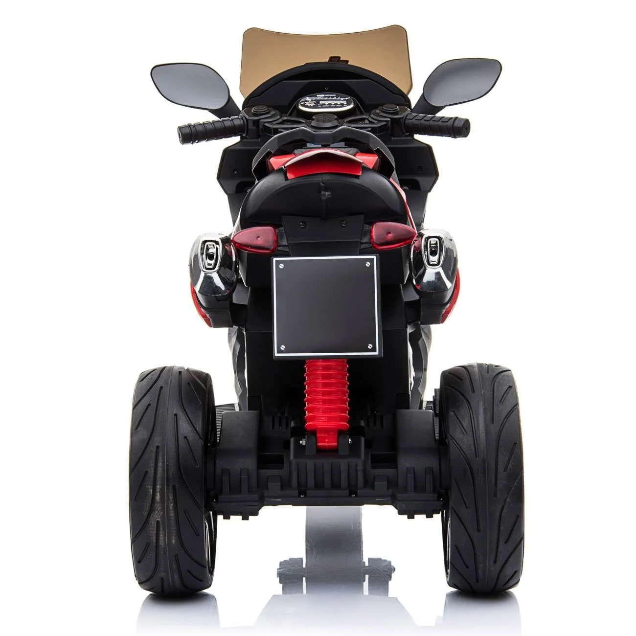 Motocicleta Electrica 6V cu Sunet Rosie Neagra - poza 4