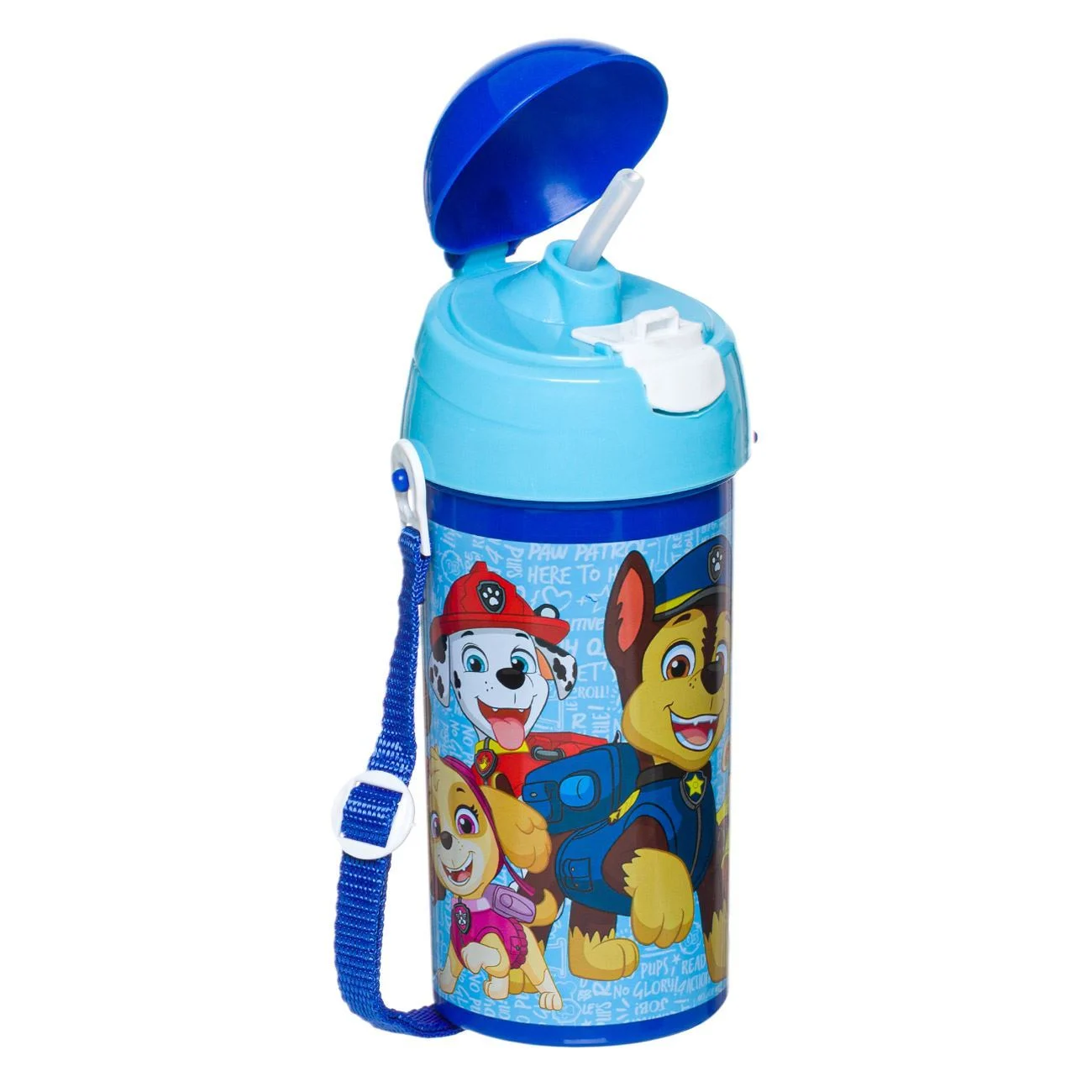 Sticla Apa Pop Up Paw Patrol Bleu pentru Copii 500ml - poza 3