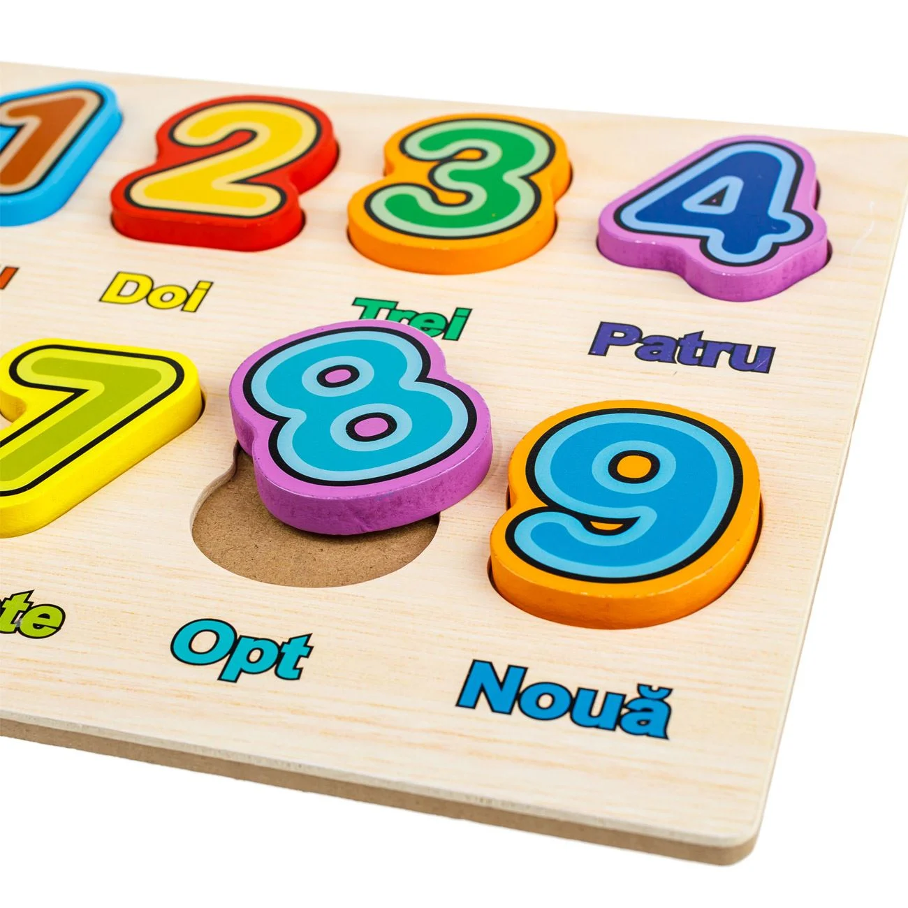 Puzzle Incastru din Lemn Cifre 30x22.5cm - poza 2