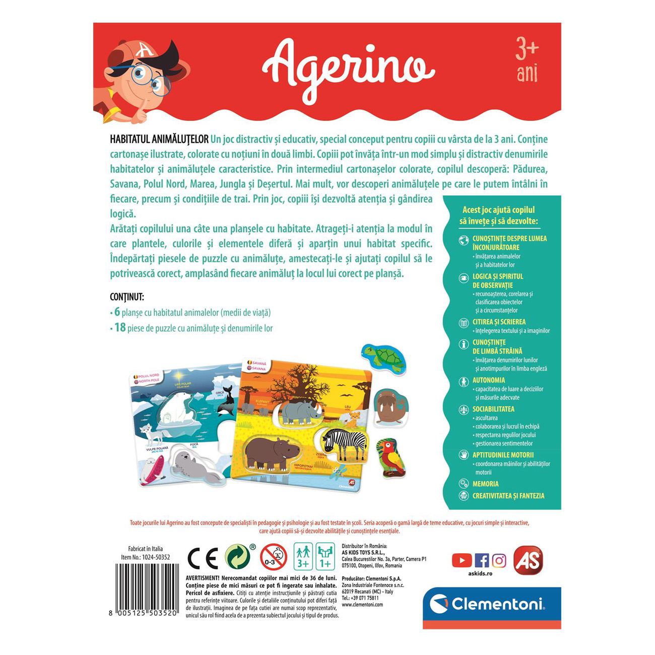 Joc Educativ Habitatul Animalutelor Agerino - AS - poza 4