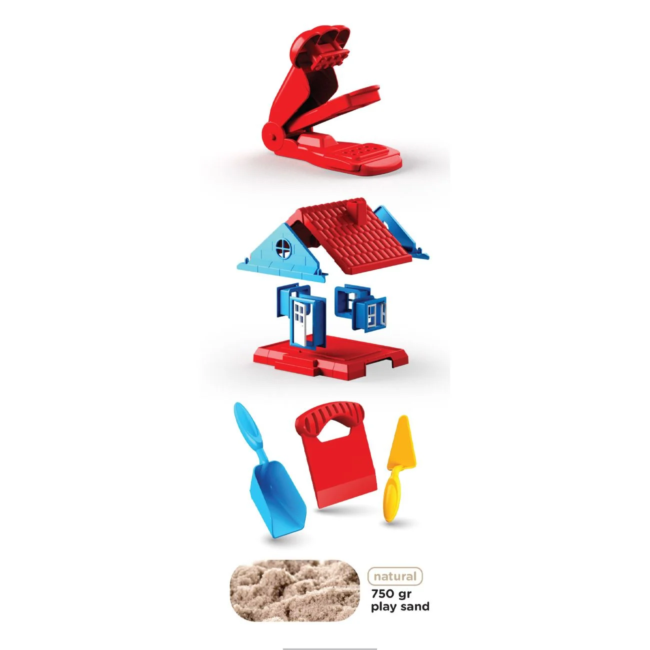 Set Creativ cu Nisip Kinetic Casa - 12 piese - poza 3
