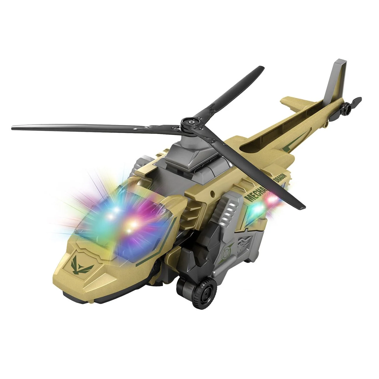 Dinozaur cu Transformare in Elicopter cu Sunet Lumini & Miscare - poza 2