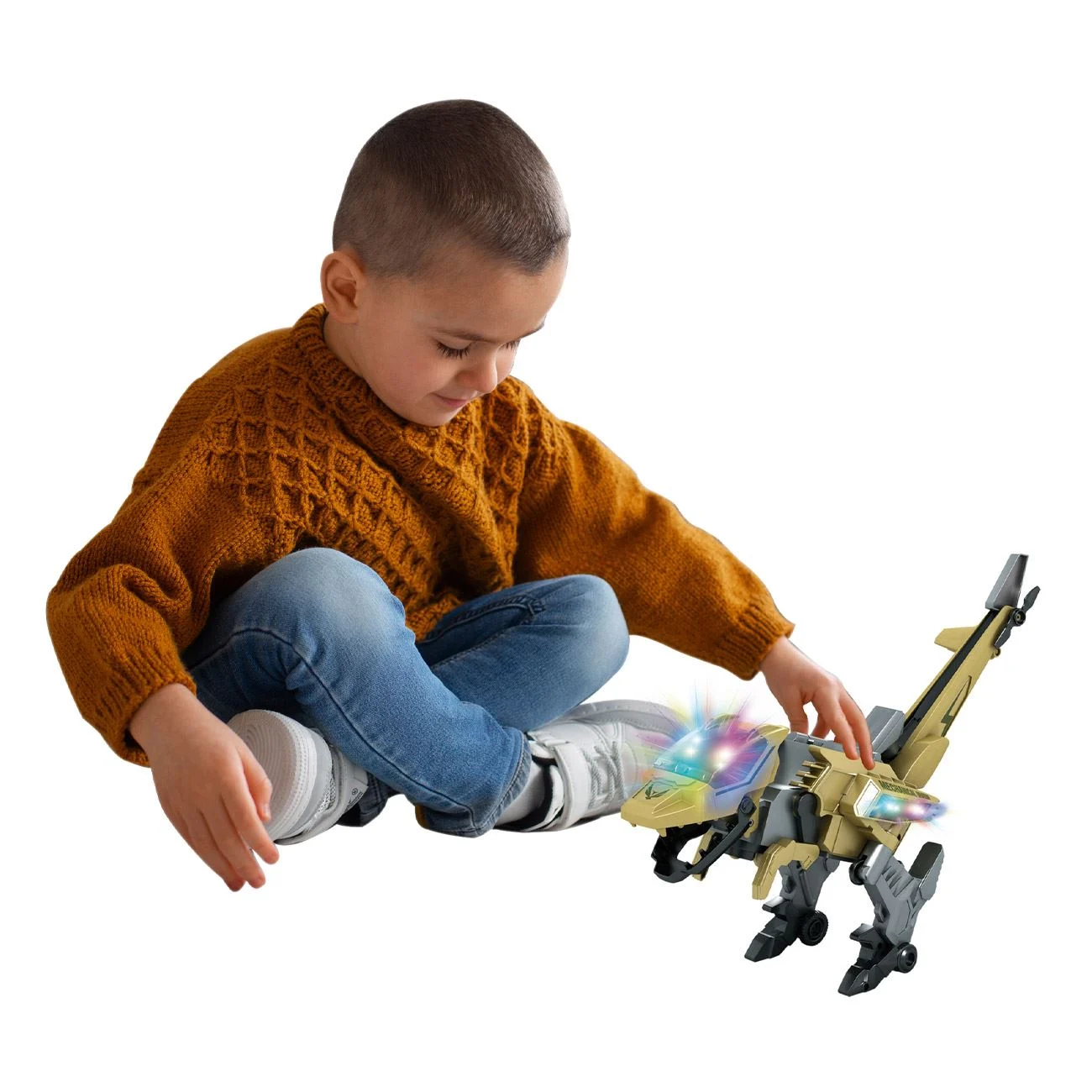 Dinozaur cu Transformare in Elicopter cu Sunet Lumini & Miscare - poza 4