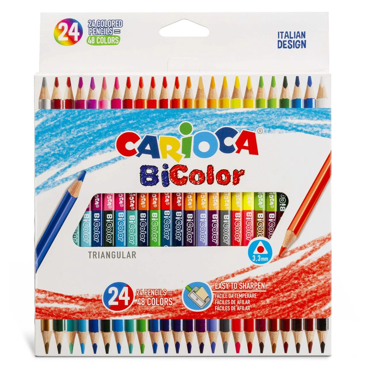 Creioane Colorate Duble Carioca - 24buc