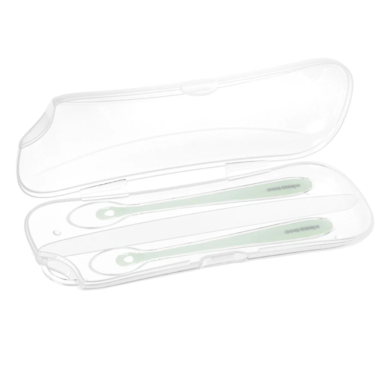 Lingurite din Silicon Verde Menta cu Husa Kikka Boo - 2buc - poza 2