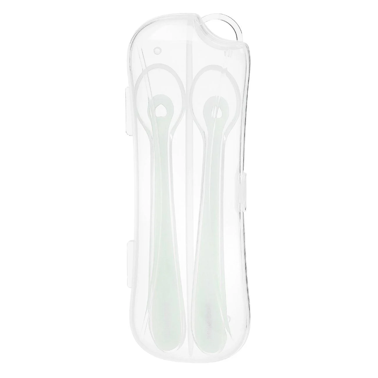 Lingurite din Silicon Verde Menta cu Husa Kikka Boo - 2buc - poza 3