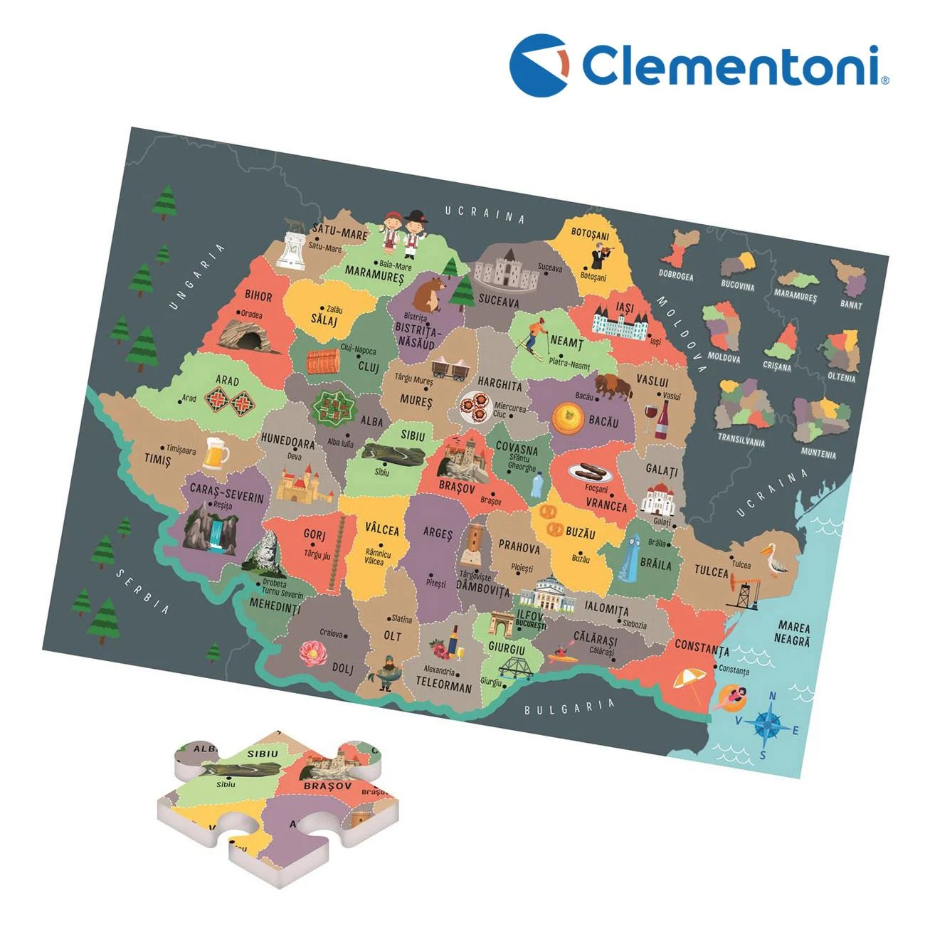 Joc Educativ Agerino "Sa Descoperim Romania" - Clementoni