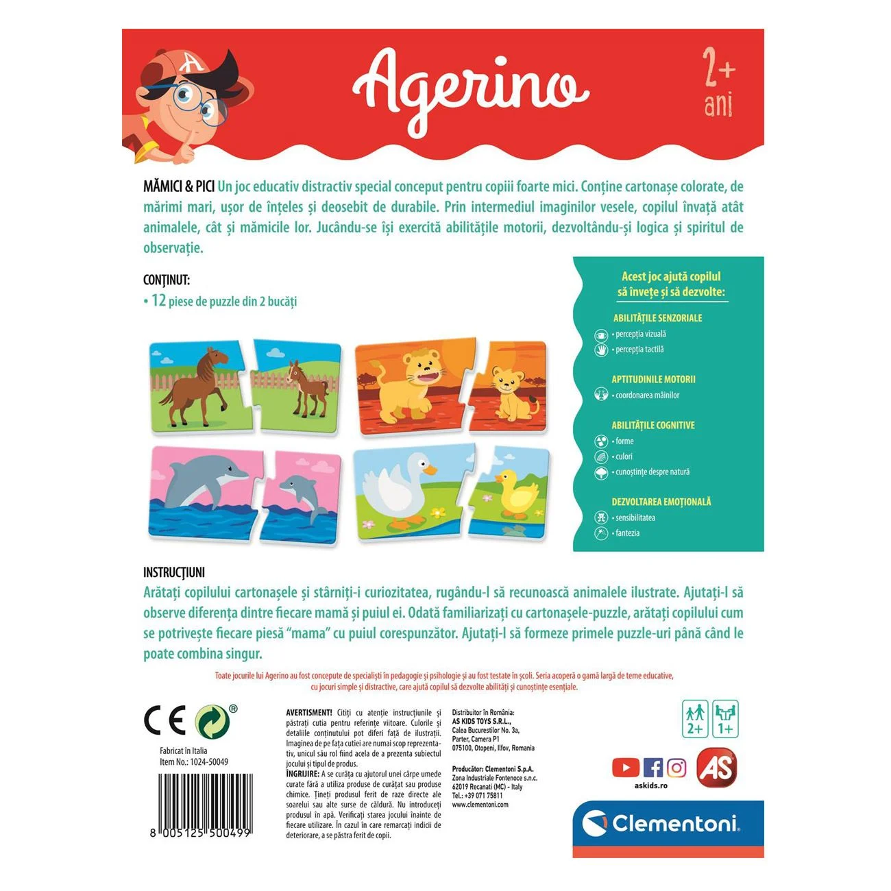Joc Educativ Agerino "Mamici si Pici" - Clementoni - poza 4