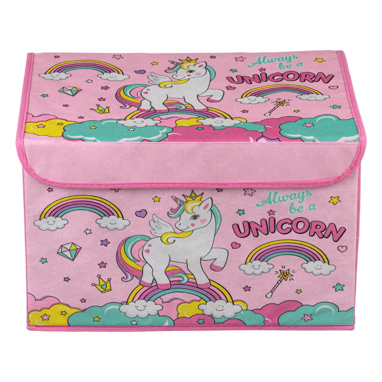 Cutie de Depozitare Textila Unicorn cu Capac 40x30x25cm - poza 2