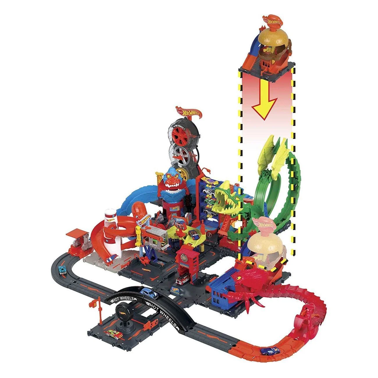 Hot Wheels City Pista cu Monstri - Mattel - poza 2