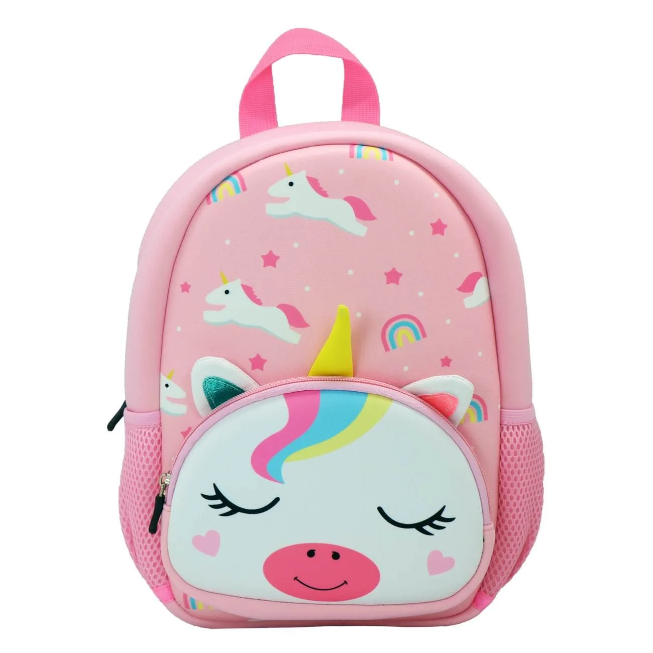 Ghiozdan Gradinita Roz cu Model Unicorn