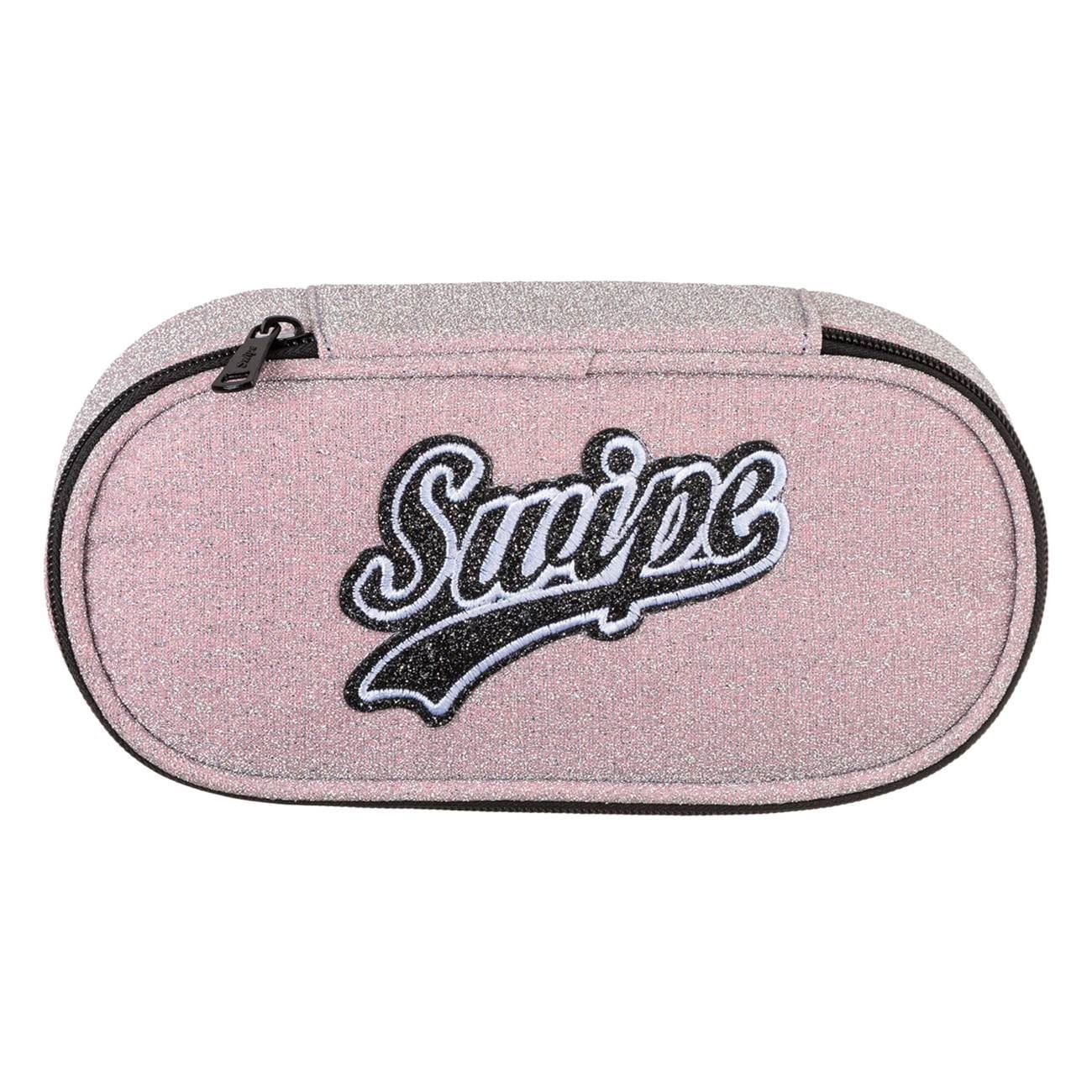 Penar Tub Oval Swipe Roz Glitter 24x5x10cm - poza 2