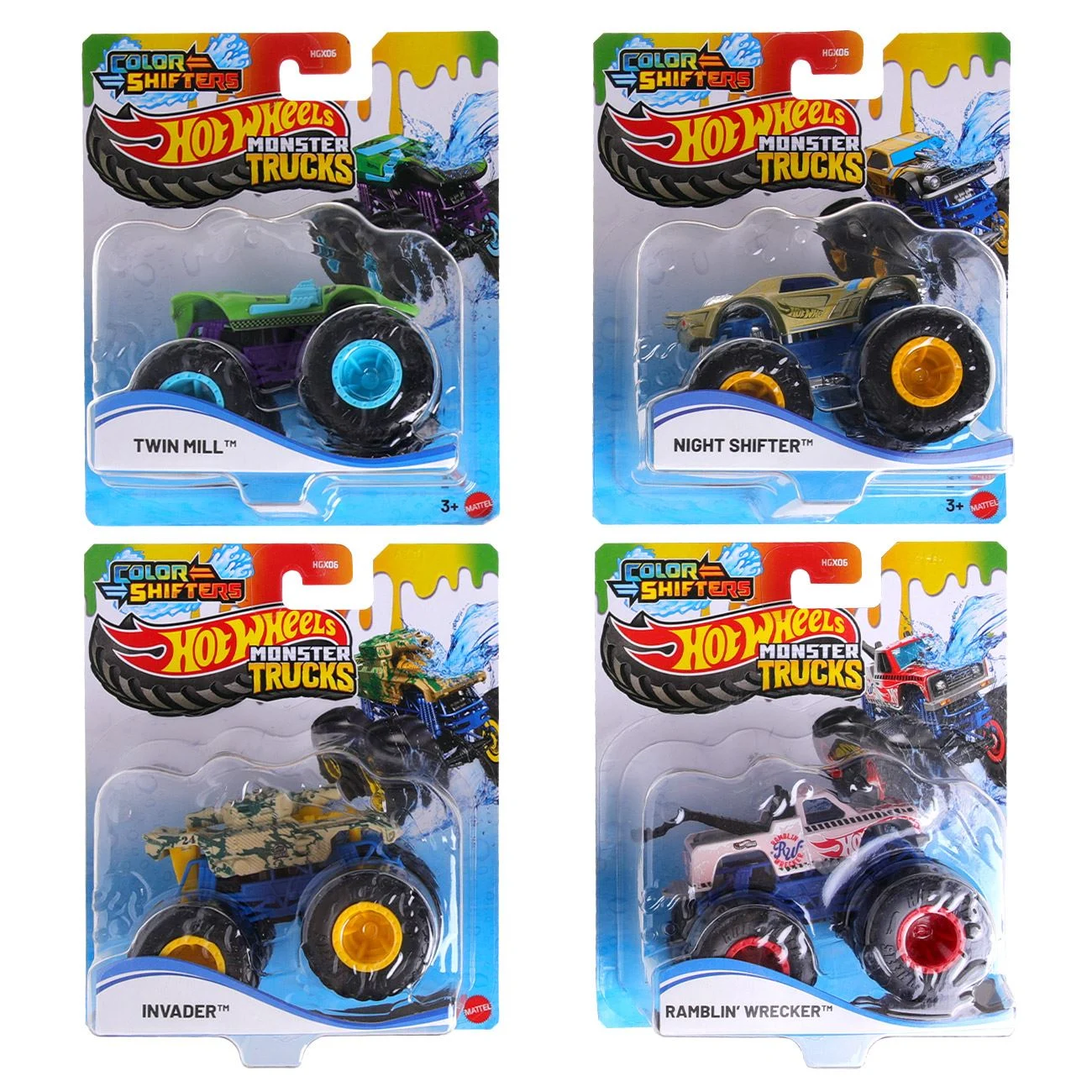 Hot Wheels Masinute Monster Trucks Color Shifters - Mattel