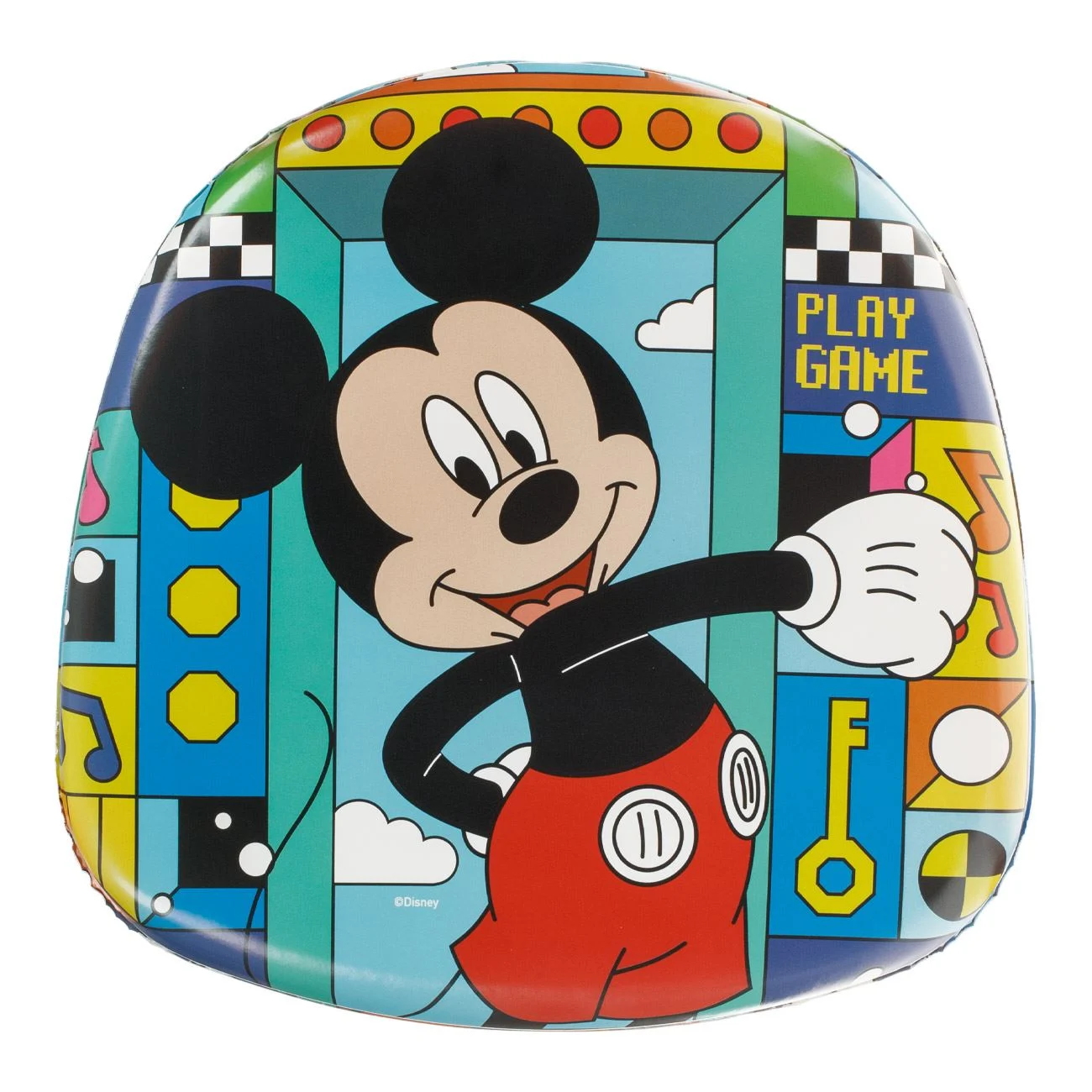 Scaun Metalic Rosu cu Model Mickey Mouse pentru Copii 36x35x36cm - poza 3