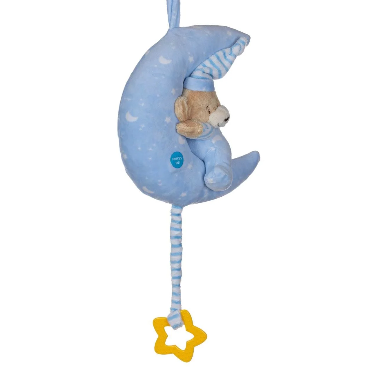Carusel Muzical pentru Patut Luna Ursulet Bleu cu Lumina 24cm - poza 7