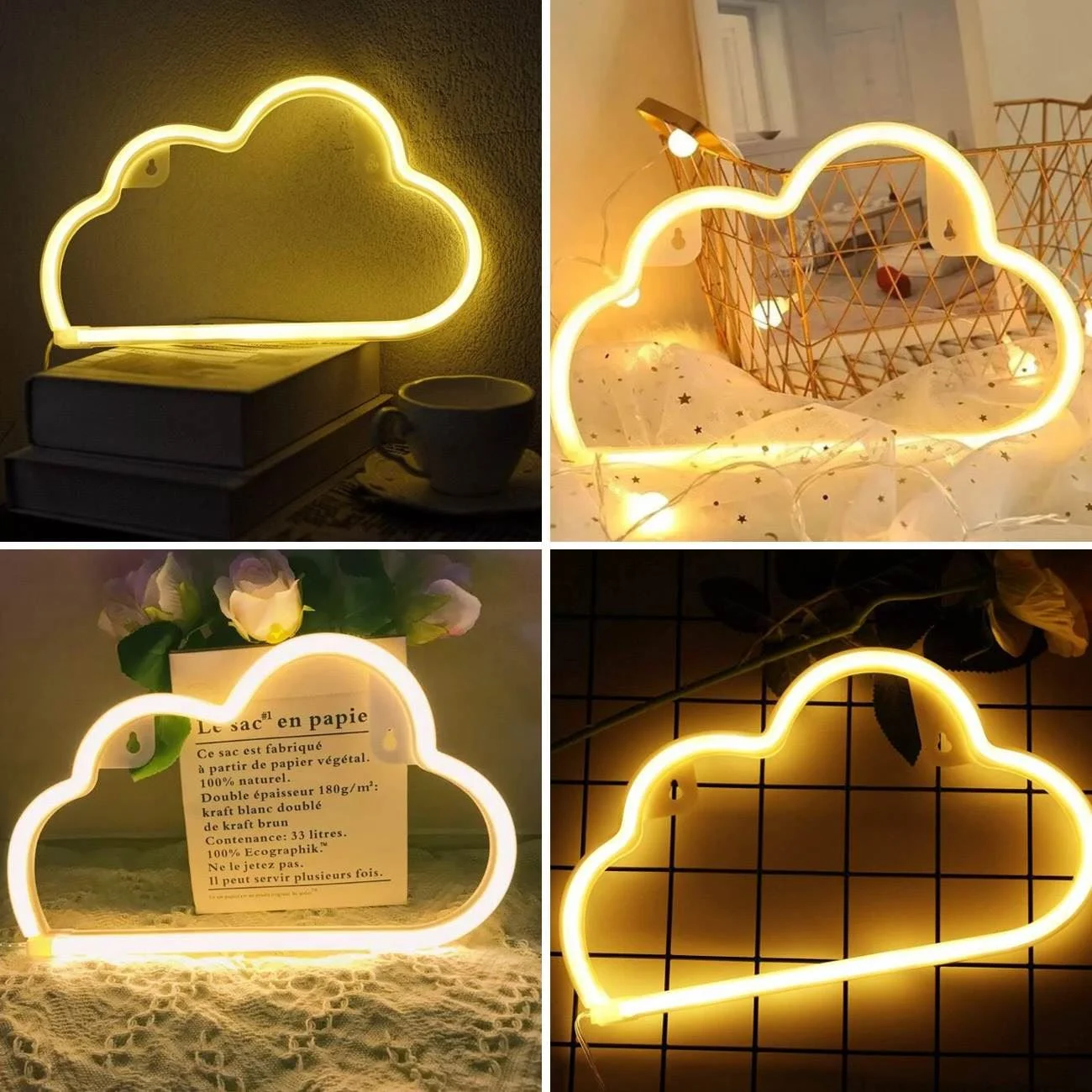 Lampa LED Neon Nor cu USB 29.5x18.3cm - poza 3
