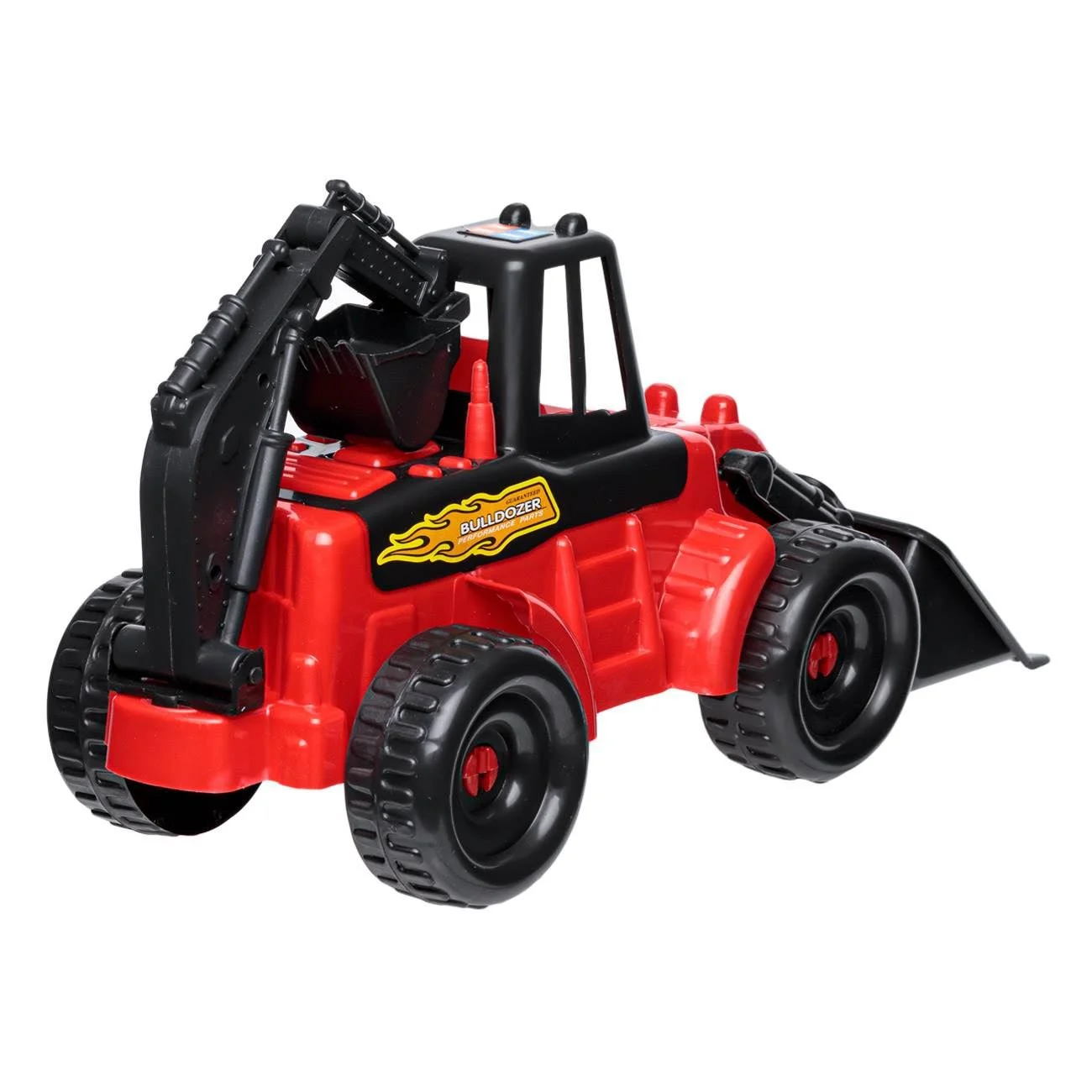 Vehicul de Santier Buldozer cu Brat Mare Rosu Negru 54cm - poza 3